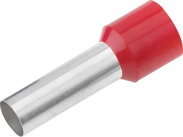 Cimco 187009 Aderendhülse 1 mm² Teilisoliert Rot 100 St.