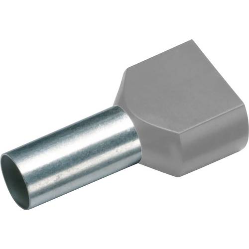 Cimco 187704 Zwillings-Aderendhülse 0.75 mm² Teilisoliert Grau 100 St.