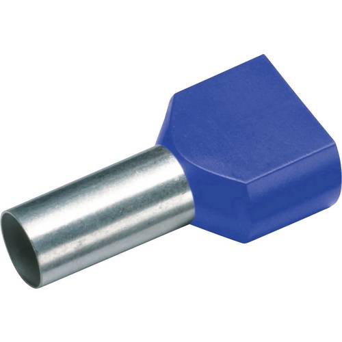 Cimco 187709 Zwillings-Aderendhülse 2.5 mm² Teilisoliert Blau 100 St.