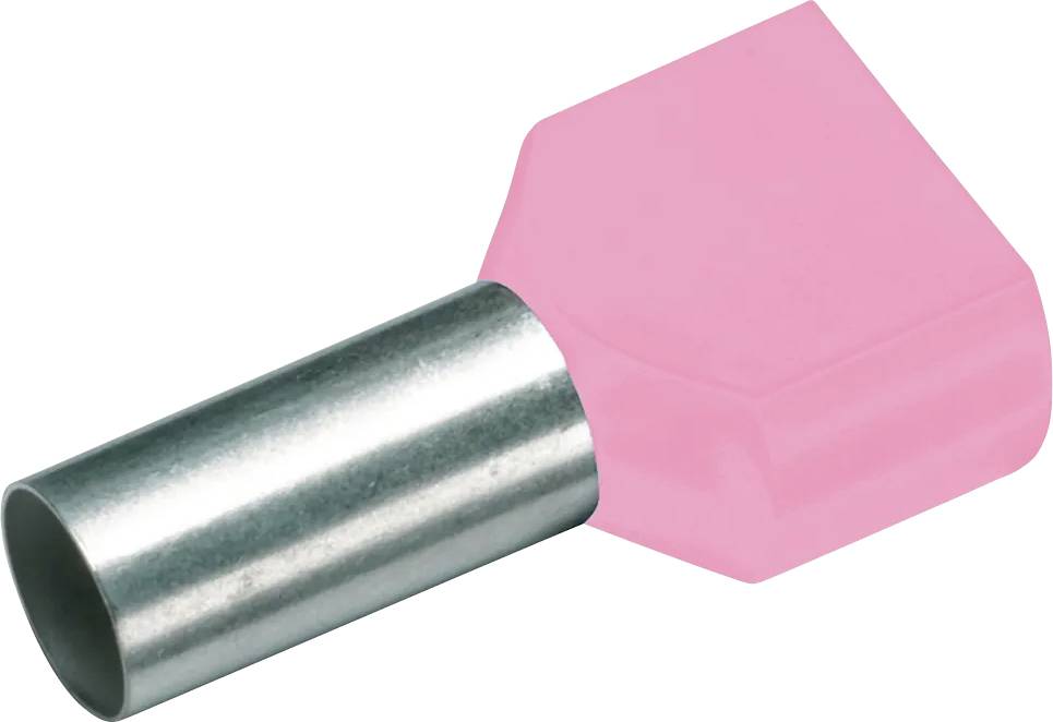 Cimco 187715 Zwillings-Aderendhülse 0.25 mm² Teilisoliert Violett 100 St.