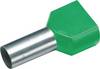 Cimco 187727 Zwillings-Aderendhülse 6 mm² Teilisoliert Grün 100 St.