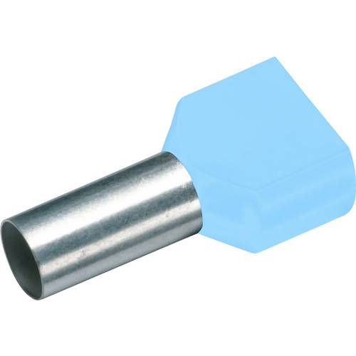 Cimco 187730 Zwillings-Aderendhülse 0.25 mm² Teilisoliert Blau 100 St.
