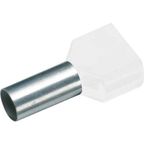 Cimco 187733 Zwillings-Aderendhülse 0.75 mm² Teilisoliert Weiß 100 St.