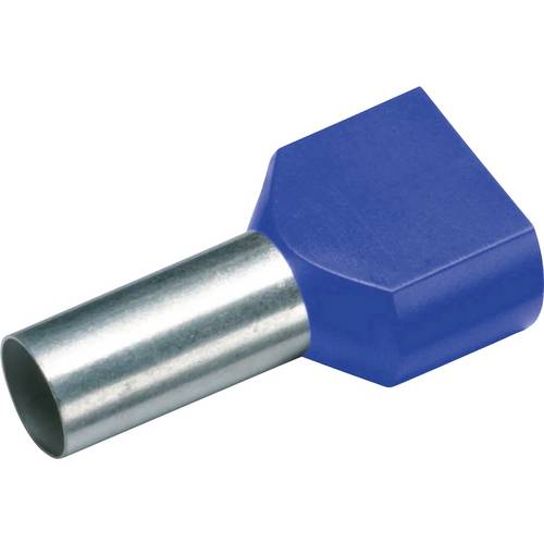Cimco 187740 Zwillings-Aderendhülse 2.5 mm² Teilisoliert Blau 100 St.
