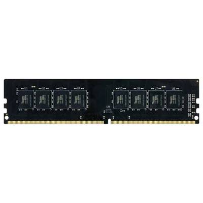 DDR4-RAM-Modul mit mehreren Speicherchips auf schwarzem PCB, Goldkontakte unten. Verwendet in Computern zur Erhöhung des Arbeitsspeichers.