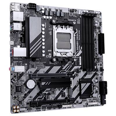 Hauptplatine von Gigabyte, Modell B460M DS3H, zeigt diverse Anschlüsse und Steckplätze für CPU, RAM und Erweiterungskarten.