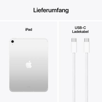 Lieferumfang: Ein iPad und ein USB-C-Ladekabel.