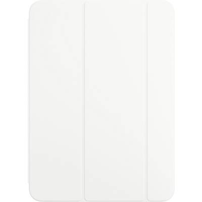 Weiße Tablet-Hülle in dreiteiliger Klappoptik, sie ist geschlossen und hat ein minimalistisches Design.