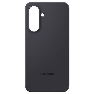 Eine schwarze Samsung-Handyhülle mit Kameraaussparung, dargestellt von hinten.
