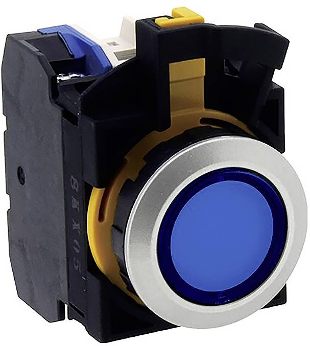 Idec CW4L-M1E10Q4S CW Series Drucktaster 24 V 12 mA 1 x Aus/(Ein) rastend Blau 1 St.