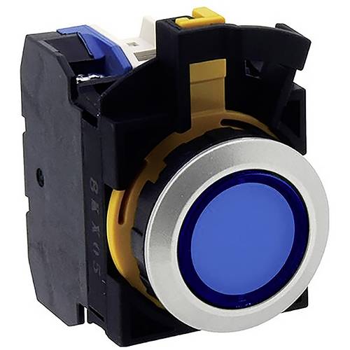 Idec CW4L-M1E10Q4S CW Series Drucktaster 24 V 12 mA 1 x Aus/(Ein) rastend Blau 1 St.