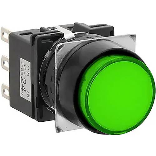 Idec LB1L-M1T64G LB Series Drucktaster 24 V 100 mA 1 x Aus/(Ein) rastend Grün 1 St.