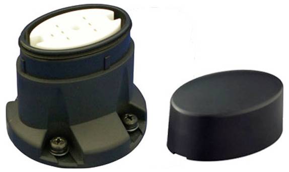 Elektronischer Sockeladapter mit abnehmbarer Abdeckung, geeignet für den Einsatz in Straßenleuchten zur Steuerung der Beleuchtung.