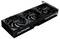 Eine schwarze Grafikkarte mit drei Lüftern. Auf der Seite steht 'GEFORCE RTX' und 'PALIT'.