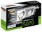 Grafikkartenverpackung der 'GeForce RTX 5070' von INNO3D, Modell 'TWIN X2 OC White', mit Details zu DLSS 4, Ray Tracing und mehr.