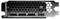 Rückseite einer Grafikkarte mit drei DisplayPort-Anschlüssen und einem HDMI-Anschluss. Sechseckiges Lüftungsgitter zur Wärmeabfuhr.