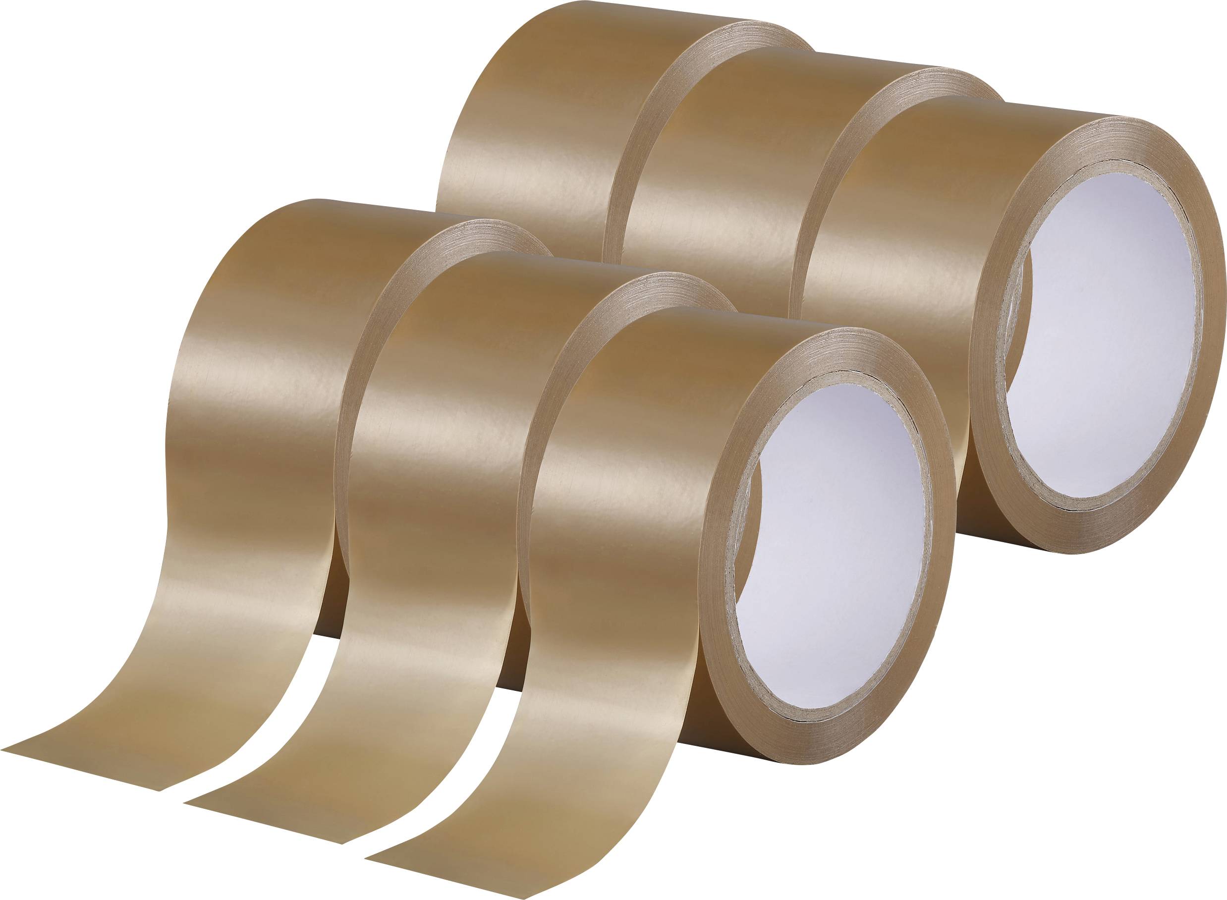 TOOLCRAFT TO-10187040 Packband Braun (L x B) 66 m x 50 mm 6 St.