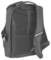 Grau-schwarzer Rucksack, Ansicht von hinten, zeigt gepolsterte Träger und Rückenpolsterung für Komfort.