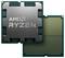 Zwei Computerprozessoren übereinander, der vordere mit dem Aufdruck 'AMD RYZEN', zeigen die Ober- und Unterseite eines Chips.