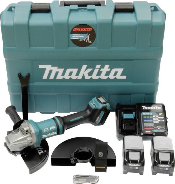 Makita GA038GT206 GA038GT206 Akku-Winkelschleifer 230 mm inkl. Akku, bürstenlos 40 V 5.0 Ah