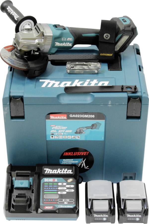 Makita GA023GM206 GA023GM206 Akku-Winkelschleifer  125 mm bürstenlos  40 V 4.0 Ah