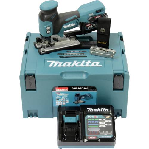 Thumbnail - Makita JV001GD102 Akku-Pendelhubstichsäge JV001GD102 bürstenlos, inkl. Akku 40 V 2.5 Ah