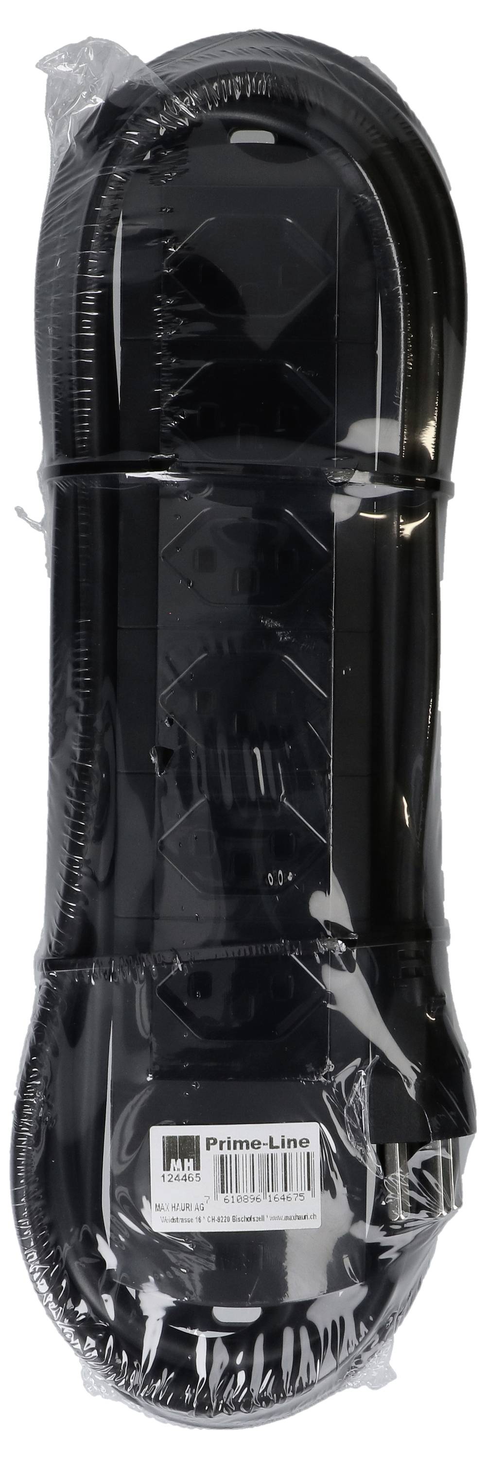 Ein schwarzes Ersatzteil aus Kunststoff in einer transparenten Verpackung von Prime-Line, möglicherweise ein Tür- oder Fensterdichtungsstreifen.