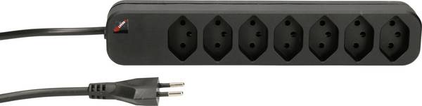 Max Hauri 127544 Steckdosenleiste ohne Schalter  Schwarz CH-Stecker 1 St.