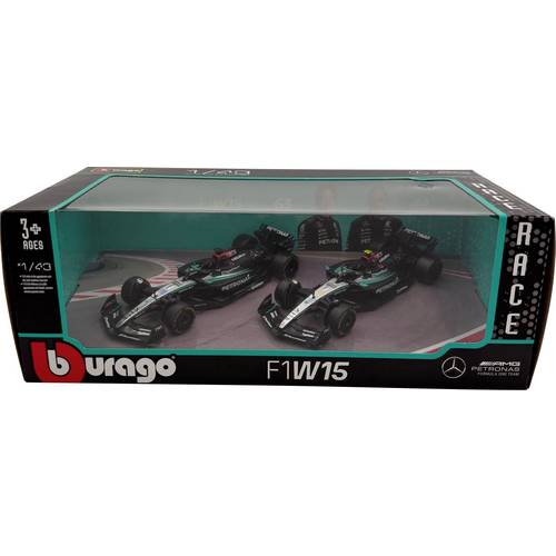 Thumbnail - Bburago F1 Mercedes AMG W15E ´24 2er-Set 1:43 Modellauto