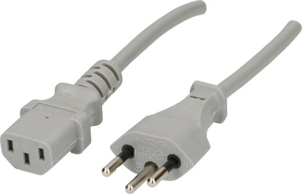 Max Hauri 162875 Strom Netzkabel  Grau 2 m