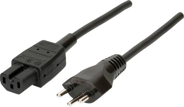 Max Hauri 171706 Strom Netzkabel  Schwarz 2 m