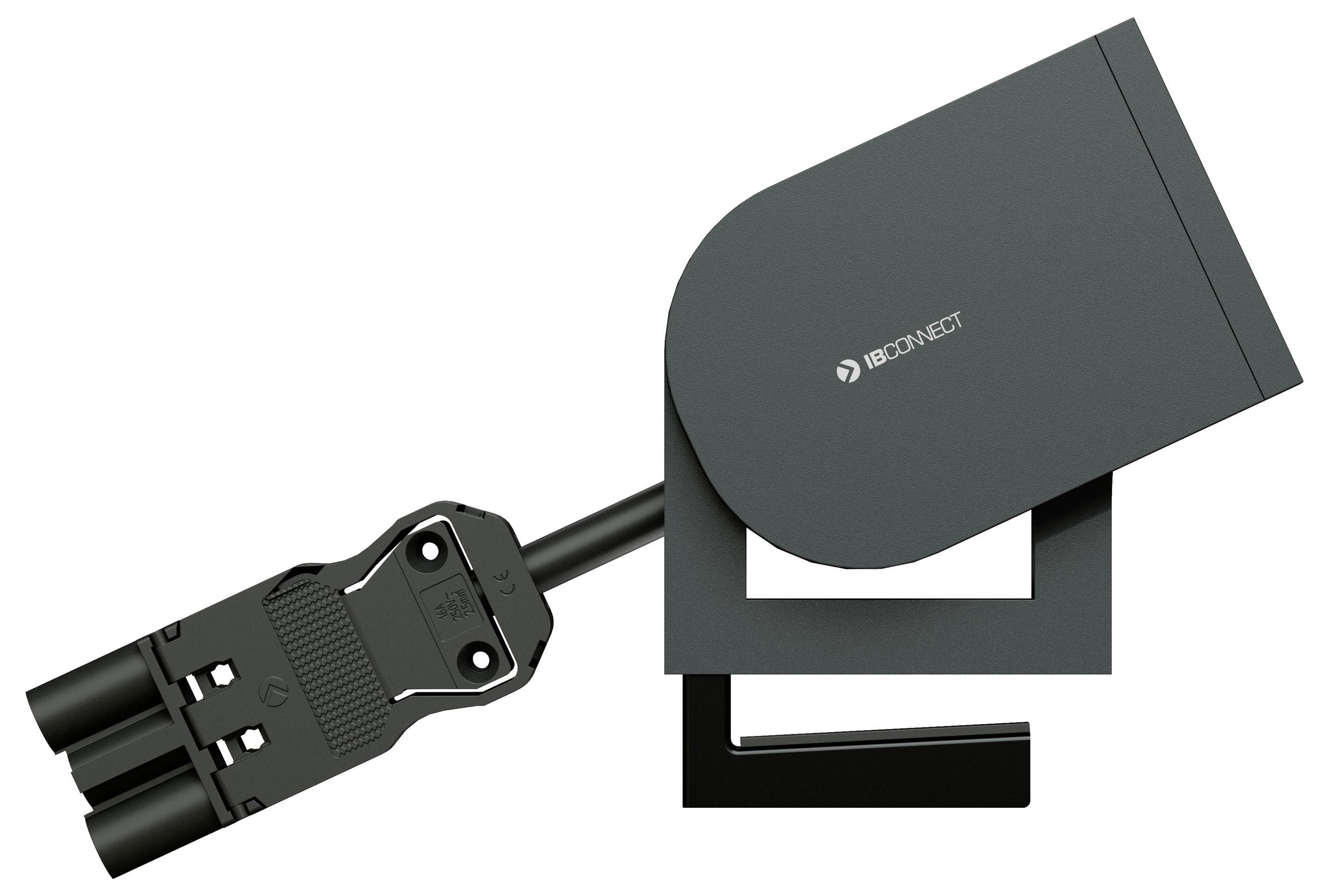 Elektrischer Stecker mit USB-Anschluss und schwarzem Gehäuse, gekennzeichnet mit 'BECONNECT', auf weißem Hintergrund.
