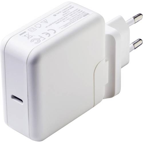 Dehner Elektronik Reiseladeadapter 45 W 1x USB-C® USB PD, USB PD 3.0, QC 3.0 Weiß mit Europa-Adapter, USB Power Delivery...