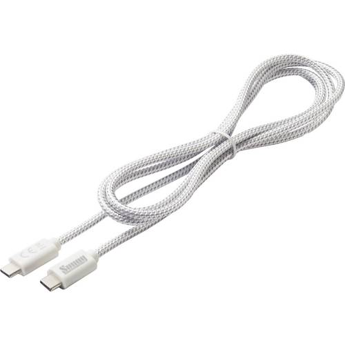 Dehner Elektronik USB-C® Kabel USB 2.0 USB-C® Stecker 1.5 m Weiß Power cable (USB-C to USB-C)
