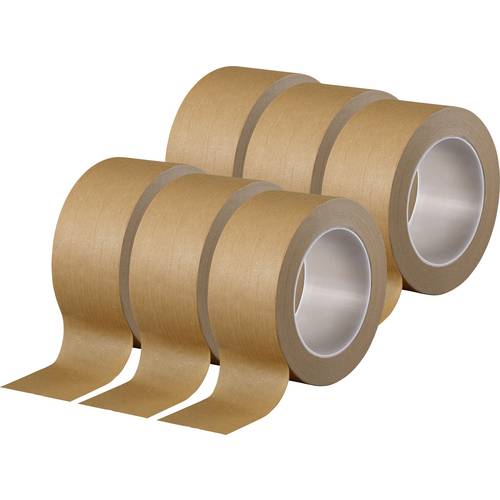 TOOLCRAFT TO-10194390 Packband Braun (L x B) 50 m x 50 mm 6 St.