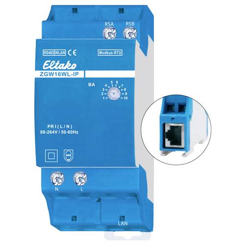 ZGW16WL-IP Eltako Modbus-Stromzähler-MQTT-Gateway Hutschiene