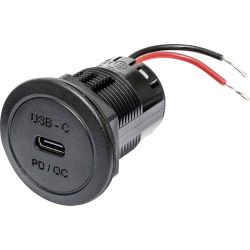 ProCar Power USB-C Einbausteckdose PD/QC 60 Watt ohne LED 12 V, 24 V