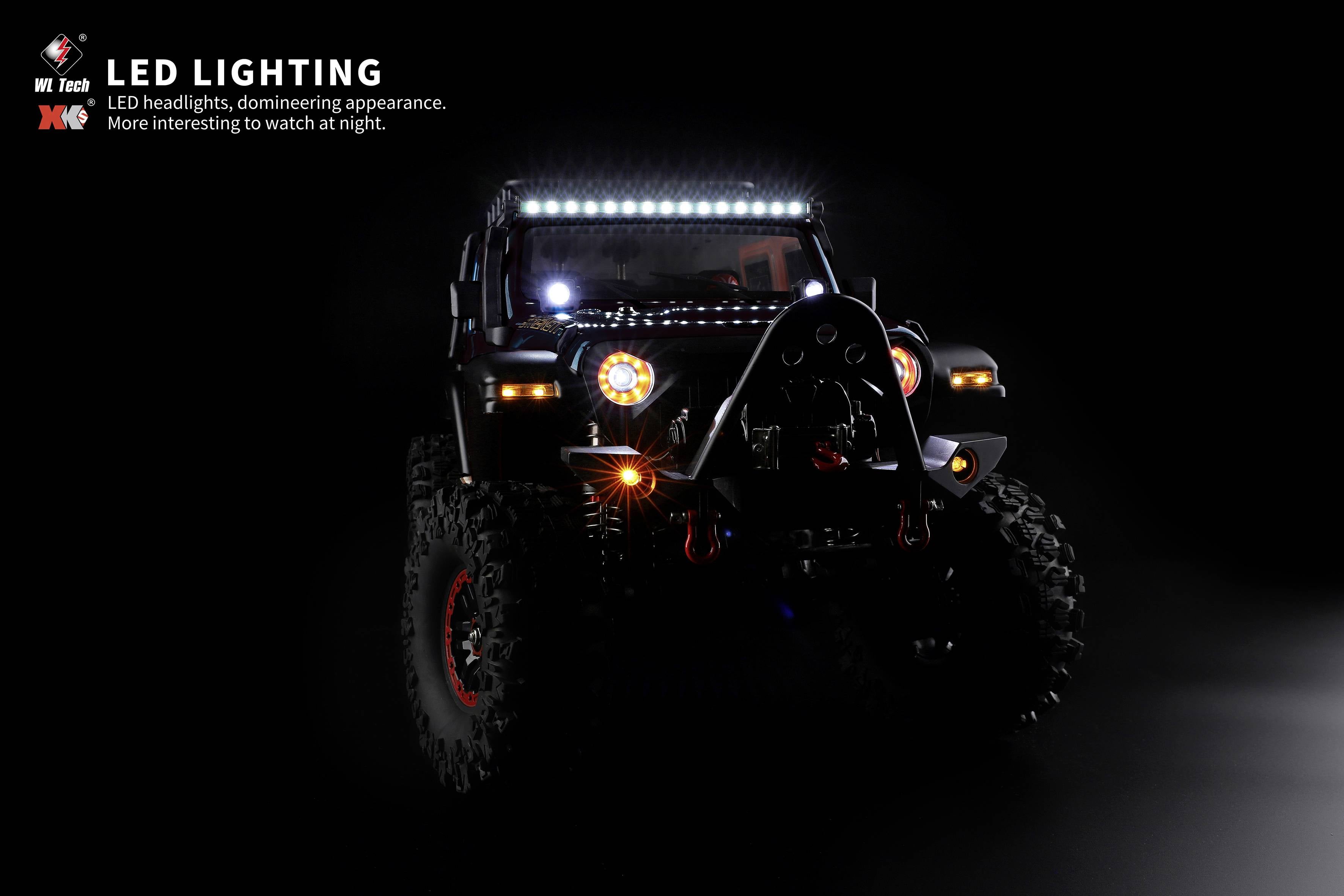 WL Toy Blau (metallic) Brushed 1:10 RC Modellauto Elektro Crawler Allradantrieb (4WD) RtR 2,4 GHz Inkl. Akku und Ladeger-14