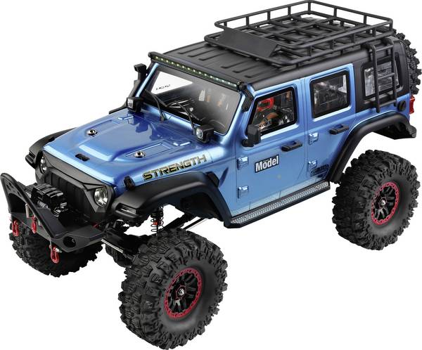 WL Toy Blau (metallic) Brushed 1:10 RC Modellauto Elektro Crawler Allradantrieb (4WD) RtR 2,4 GHz Inkl. Akku und Ladegerät
