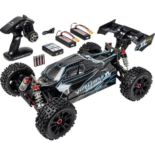 Carson Modellsport Virus 4.2 XL Schwarz, Türkis 1:8 RC Modellauto Elektro Buggy 100% RtR 2,4 GHz inkl. Akku, Ladegerät u...