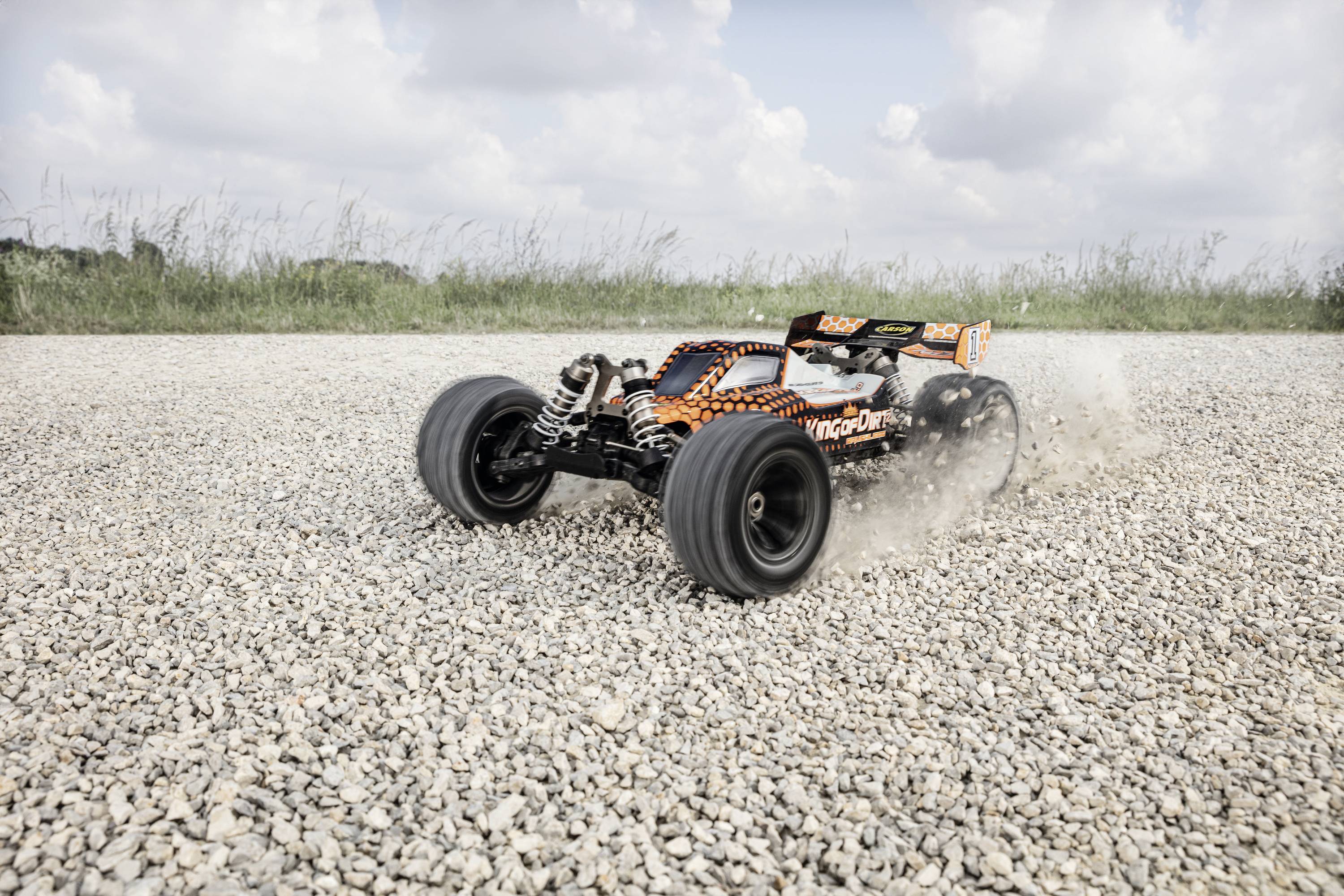 Carson Modellsport King of Dirt 2.0 Orange, Schwarz 1:8 RC Modellauto Elektro Buggy 100% RtR 2,4 GHz inkl. Akku, Ladeger-1