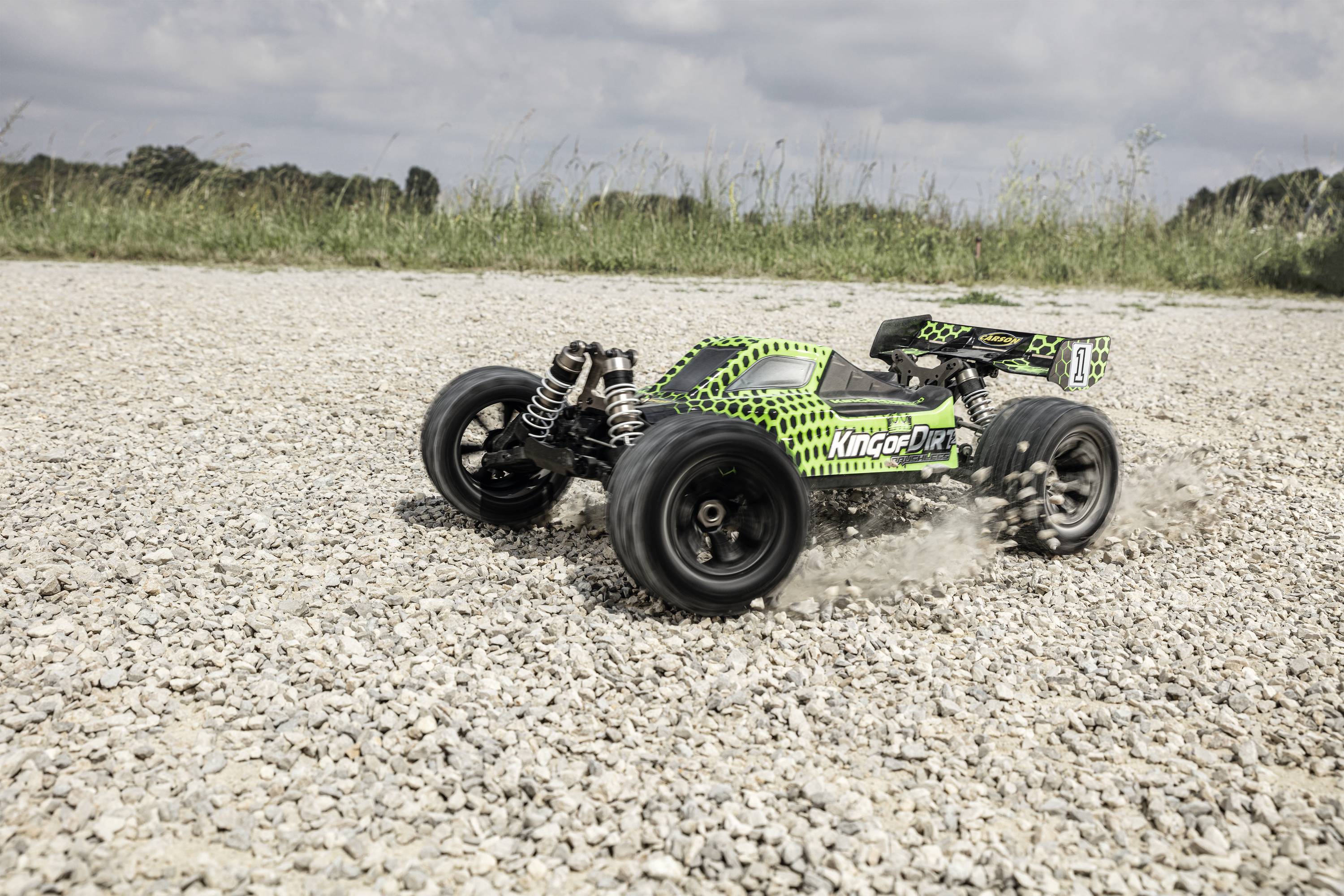 Carson Modellsport King of Dirt 2.0 Grün, Schwarz Brushless 1:8 RC Modellauto Elektro Buggy 100% RtR 2,4 GHz inkl. Akku,-1