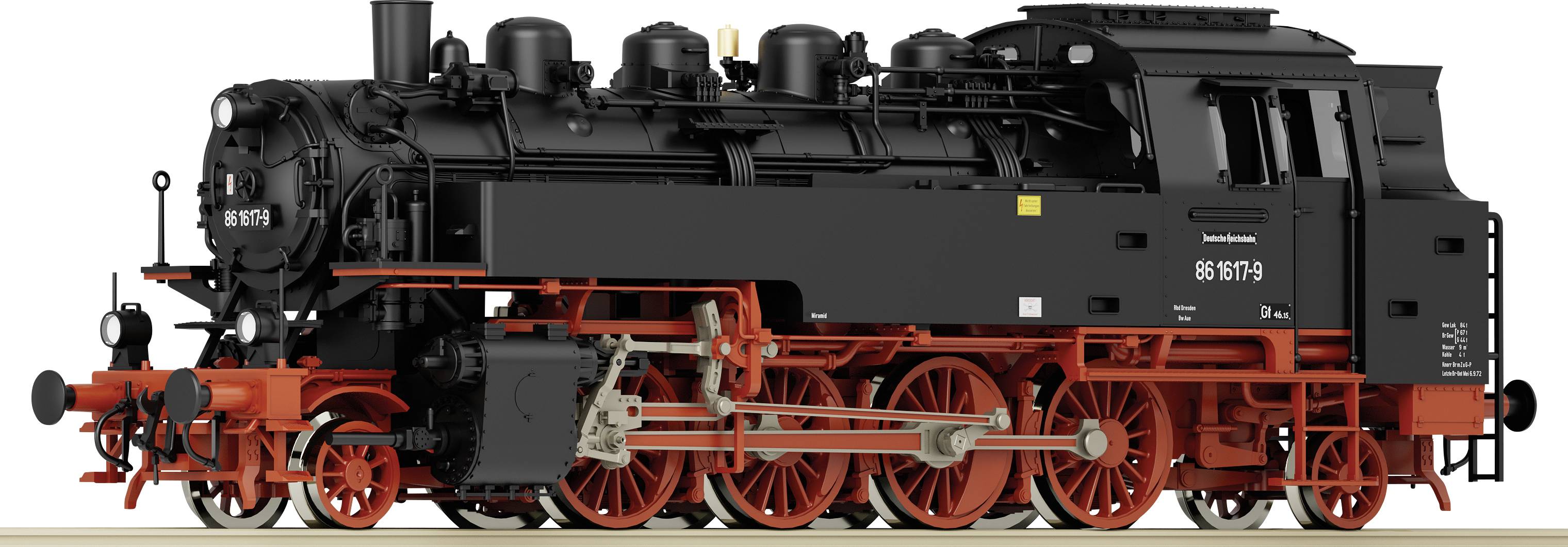 Roco 7100027 H0 Dampflok 86 1617-9 der DR