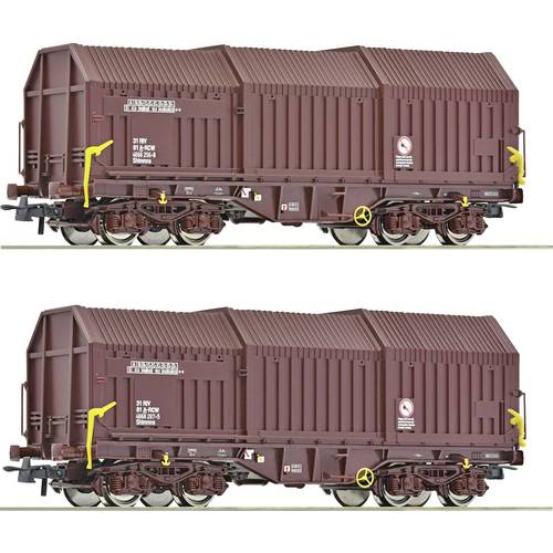 Thumbnail - Roco 6600132 H0 2er-Set Teleskophaubenwagen der ÖBB