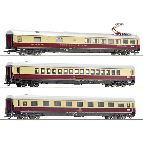 Roco 6200121 H0 3er-Set 2 „Rheingold“ der AKE-Eisenbahntouristik Speisewagen, 1. Klasse Großraumwagen, 1. Klasse Abteilw...