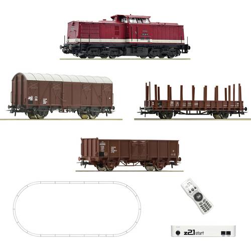 Roco 5110009 H0 z21 start Digitalset: Diesellok BR 110 mit Güterzug der DR