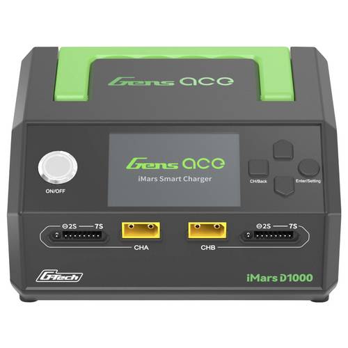 Gens ace Modellbau-Ladegerät 25 A LiPo, LiIon, LiHV, LiFePO, NiMH doppelter Ladeausgang, Akkuerkennung, Entladefunktion,...