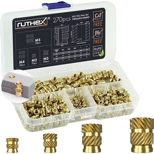 ruthex Gewindeeinsatz M2 + M3 + M4 + M5 GE-KASTEN-001