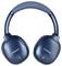 Dunkelblaue, kabellose Over-Ear-Kopfhörer mit der Marke 'Intenso' auf den Ohrmuscheln, ohne sichtbare Kabel.