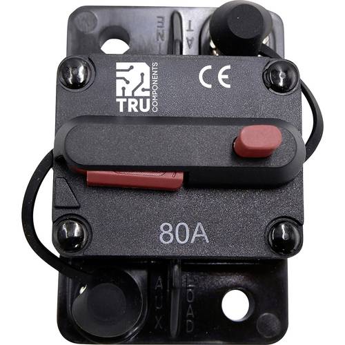 TRU COMPONENTS TC-13596596 Sicherungsautomat 80 A Schwarz 1 St.